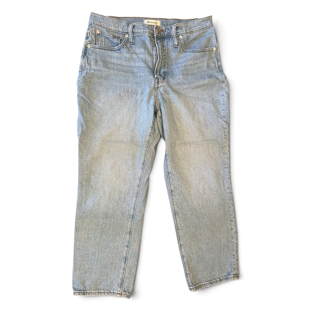 Madewell The Perfect Vintage Jeans 30P Light Wash High Rise Petite Mom Jeans